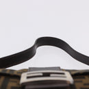 FENDI Zucca Canvas Mamma Baguette Shoulder Bag Brown Black Auth 200533V-8