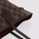 LOUIS VUITTON Damier Ebene Neverfull MM Tote Bag N51105 LV Auth 200534A-17