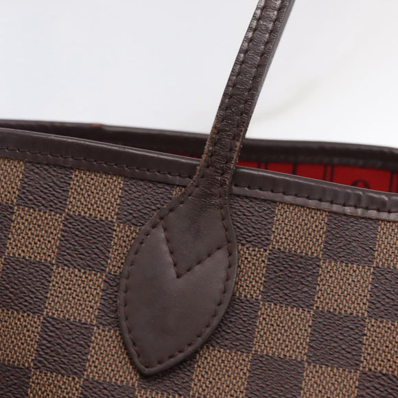 LOUIS VUITTON Damier Ebene Neverfull MM Tote Bag N51105 LV Auth 200534A