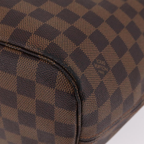 LOUIS VUITTON Damier Ebene Neverfull MM Tote Bag N51105 LV Auth 200534A
