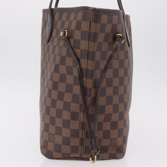 LOUIS VUITTON Damier Ebene Neverfull MM Tote Bag N51105 LV Auth 200534A