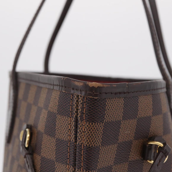 LOUIS VUITTON Damier Ebene Neverfull MM Tote Bag N51105 LV Auth 200534A