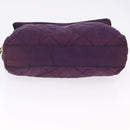 PRADA Chain Shoulder Bag Nylon Purple Gold Auth 200535-10
