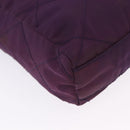 PRADA Chain Shoulder Bag Nylon Purple Gold Auth 200535-11
