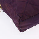 PRADA Chain Shoulder Bag Nylon Purple Gold Auth 200535-13