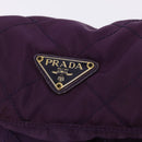 PRADA Chain Shoulder Bag Nylon Purple Gold Auth 200535-15