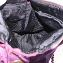 PRADA Chain Shoulder Bag Nylon Purple Gold Auth 200535-20