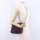 PRADA Chain Shoulder Bag Nylon Purple Gold Auth 200535-25