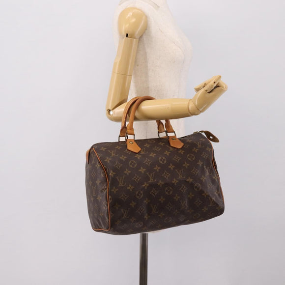 LOUIS VUITTON Monogram Speedy 30 Hand Bag M41526 LV Auth 200536V