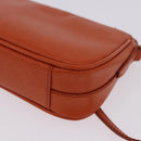 PRADA Accessory Pouch Saffiano leather Orange Gold Auth 200537V-18