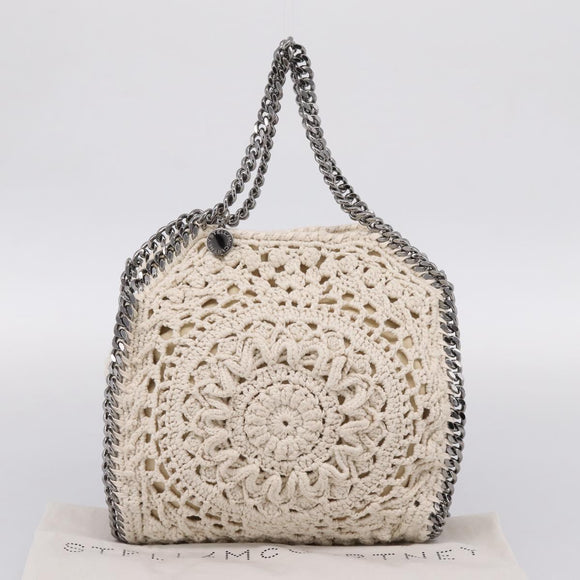 Stella McCartney Falabella Chain Shoulder Bag Knit 2way Ivory Auth 200538V