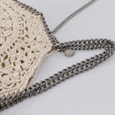 Stella McCartney Falabella Chain Shoulder Bag Knit 2way Ivory Auth 200538V-7