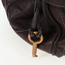 Chloe Paddington Hand Bag Leather Brown Gold Silver Auth 200539V-14