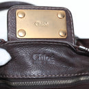 Chloe Paddington Hand Bag Leather Brown Gold Silver Auth 200539V-18