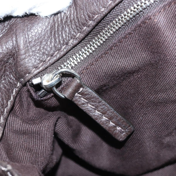 Chloe Paddington Hand Bag Leather Brown Gold Silver Auth 200539V