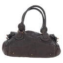 Chloe Paddington Hand Bag Leather Brown Gold Silver Auth 200539V-3