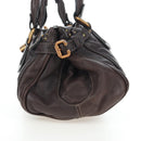 Chloe Paddington Hand Bag Leather Brown Gold Silver Auth 200539V-4