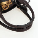 Chloe Paddington Hand Bag Leather Brown Gold Silver Auth 200539V-7