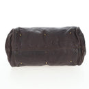 Chloe Paddington Hand Bag Leather Brown Gold Silver Auth 200539V-9