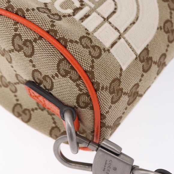 GUCCI GG Canvas Bag THE NORTH FACE Collaboration Beige 679760 Auth 200541V