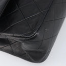 CHANEL Chain Matelasse 25 Shoulder Bag Lamb Skin Black Gold CC Auth 200542SAM-11
