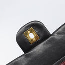 CHANEL Chain Matelasse 25 Shoulder Bag Lamb Skin Black Gold CC Auth 200542SAM-17