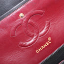 CHANEL Chain Matelasse 25 Shoulder Bag Lamb Skin Black Gold CC Auth 200542SAM-18
