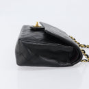 CHANEL Chain Matelasse 25 Shoulder Bag Lamb Skin Black Gold CC Auth 200542SAM-4