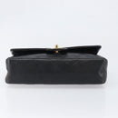 CHANEL Chain Matelasse 25 Shoulder Bag Lamb Skin Black Gold CC Auth 200542SAM-9