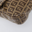 FENDI Zucchino Canvas Mamma Baguette Bag Coated Canvas Beige Gold Auth 200545V-15