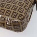 FENDI Zucchino Canvas Mamma Baguette Bag Coated Canvas Beige Gold Auth 200545V-16