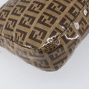 FENDI Zucchino Canvas Mamma Baguette Bag Coated Canvas Beige Gold Auth 200545V-17