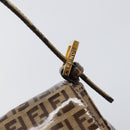FENDI Zucchino Canvas Mamma Baguette Bag Coated Canvas Beige Gold Auth 200545V-18