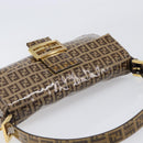 FENDI Zucchino Canvas Mamma Baguette Bag Coated Canvas Beige Gold Auth 200545V-6