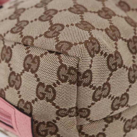 GUCCI GG Canvas Hand Bag Beige 124542 Auth 200546V