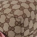 GUCCI GG Canvas Hand Bag Beige 124542 Auth 200546V-12