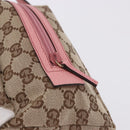 GUCCI GG Canvas Hand Bag Beige 124542 Auth 200546V-14
