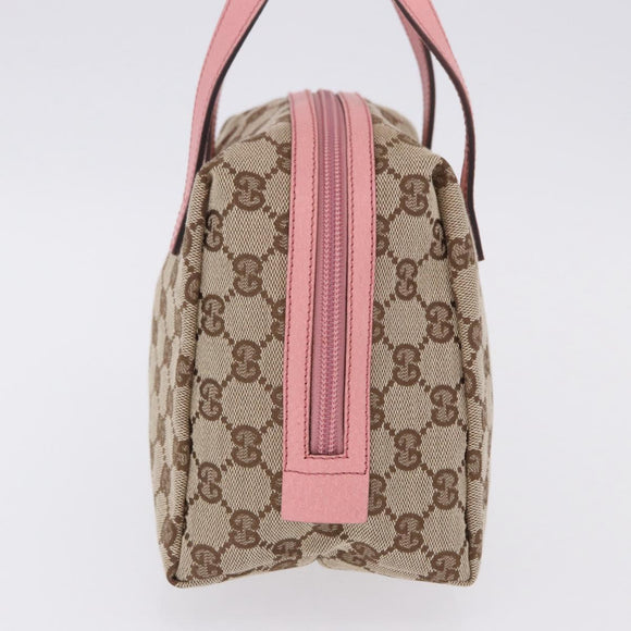 GUCCI GG Canvas Hand Bag Beige 124542 Auth 200546V