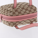 GUCCI GG Canvas Hand Bag Beige 124542 Auth 200546V-6