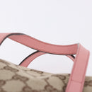 GUCCI GG Canvas Hand Bag Beige 124542 Auth 200546V-8