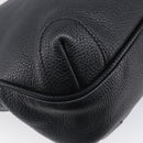 CHANEL Shoulder Bag Leather Black Silver CC Auth 200547A-13