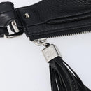 CHANEL Shoulder Bag Leather Black Silver CC Auth 200547A-15