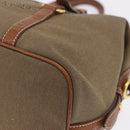 PRADA Tote Bag Canvas Jacquard Beige Gold Auth 200549M-14