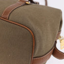PRADA Tote Bag Canvas Jacquard Beige Gold Auth 200549M-16