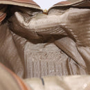 PRADA Tote Bag Canvas Jacquard Beige Gold Auth 200549M-20