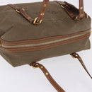 PRADA Tote Bag Canvas Jacquard Beige Gold Auth 200549M-6