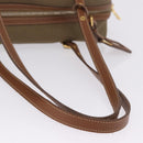 PRADA Tote Bag Canvas Jacquard Beige Gold Auth 200549M-7