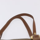 PRADA Tote Bag Canvas Jacquard Beige Gold Auth 200549M-8