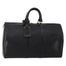 LOUIS VUITTON Epi Keepall 45 Boston Bag Black M42972 LV Auth 200550SAV-1