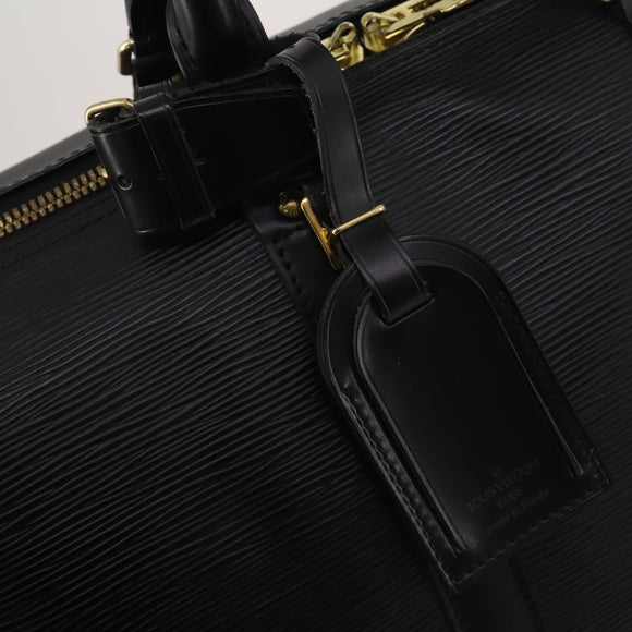 LOUIS VUITTON Epi Keepall 45 Boston Bag Black M42972 LV Auth 200550SAV